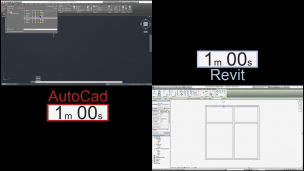 AutoCAD vs Revit - 建模速度对比